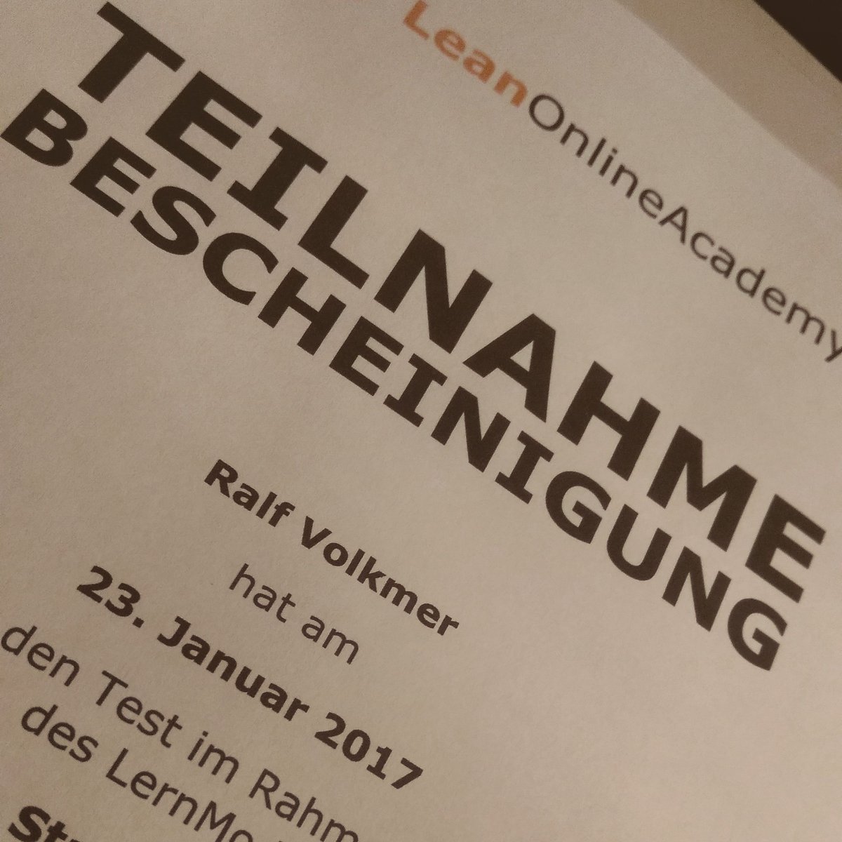 Lean_john's tweet image. LeanKnowledge: Auf der LeanOnlineAcademy kann man sich beim nächsten Update im Februar eine Teilnahmebescheinigung…