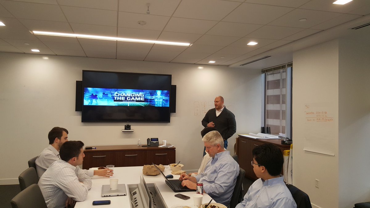 JDHannick's tweet photo. "Let no one out work you today" @isaiahkaz ; thanks for chatting with our team today https://t.co/AFSW6tEYiU