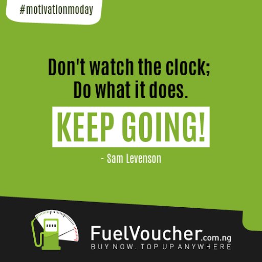 The day still has a lot to offer so keep going! #motivationmonday #FuelVoucher