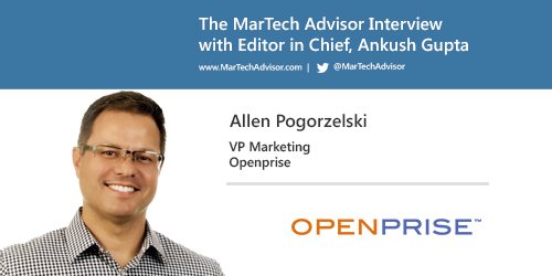 MarTech_Old's tweet image. #MarTech Interview with Allen Pogorzelski, VP Marketing - Openprise
martechadvisor.com/interviews/exe…
 
@ARP650 @OpenpriseTech @thelearnedman