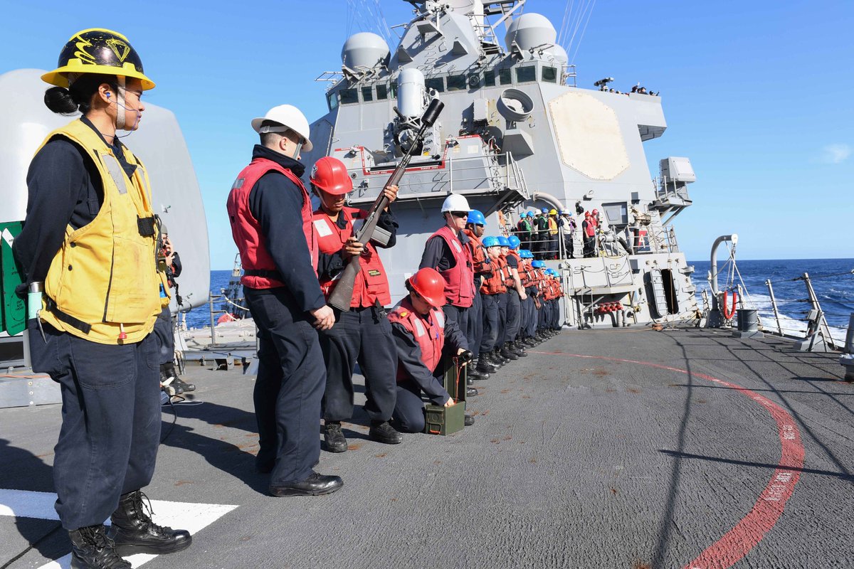 USNavyEurope's tweet photo. Thank you @MSCSealift #USNSLeroyGrumman for the replenishment-at-sea, helping keep #FDNF #USSDonaldCook forward-deployed, ready &amp; #vigilance https://t.co/03ZyIQEqZa