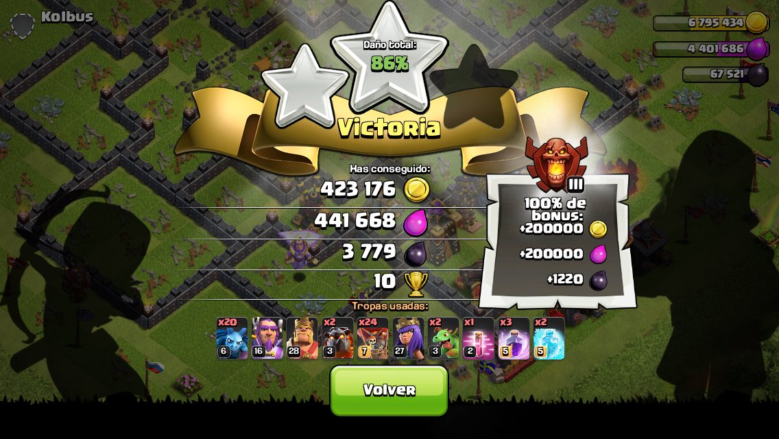 RubenOwl's tweet photo. Os lo dedico a todos vosotros gente !!! 😋😋😋😋 #ClashOfClans #Botinaco #MuchosRecursos https://t.co/rD1T9DfG3Z