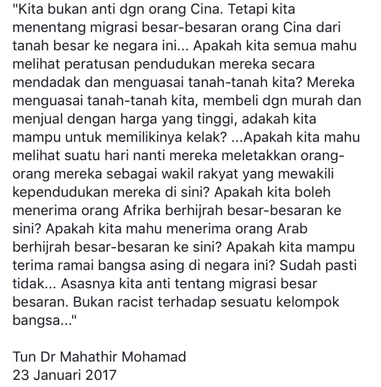 chedetofficial's tweet photo. "Kita bukan anti dengan orang cina tetapi..." https://t.co/aJaxh4DxYw