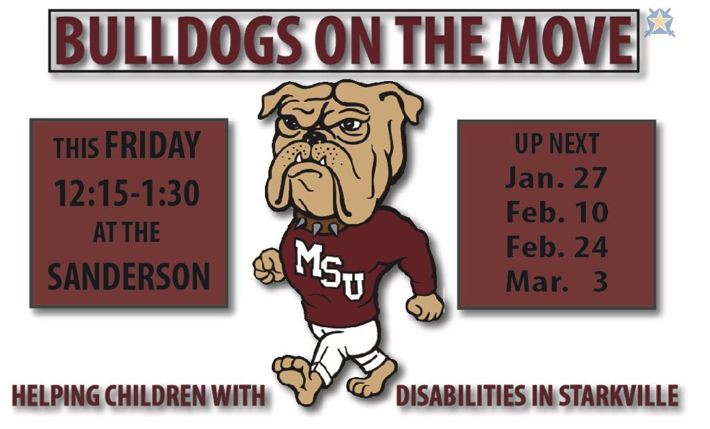 Bulldogs On The Move is back this Friday! Come stop by the Sanderson or check orgsync for details.