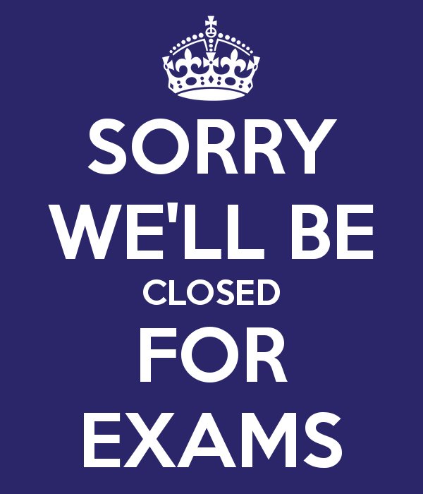 IRHSLibrary's tweet photo. The library will be closed during exams as the space is used for exam writers.  Take care of overdue materials and fines by Wednesday. https://t.co/HMrof6Nml9