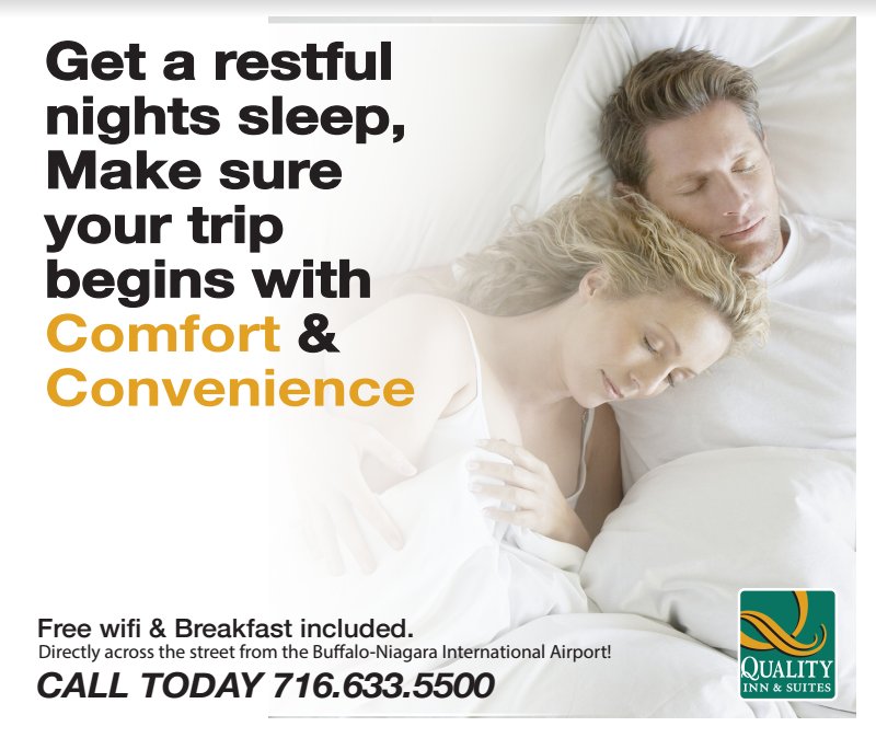 QualityINN_BUF's tweet image. Don't Hassle Early Morning  To Catch A Flight. Stay Over Night, Airport Parking. 24 Hours Shuttle to/from Airport. Free Wifi and Breakfast.