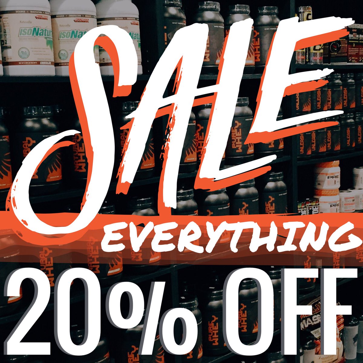 Depp_Bros's tweet photo. Enjoy 20% off everything! Hurry in before your favorite supplements are gone!
(In Store only) https://t.co/BGetiN0506