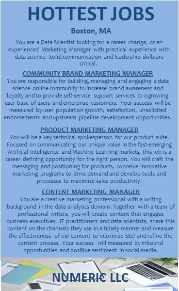 Numeric_LLC's tweet image. Calling all Marketing Managers looking for their next position in data science in Boston, MA.
