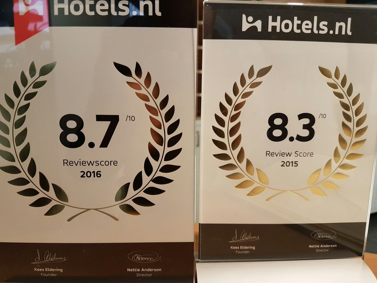 We zijn erg blij met onze nieuwe waardering van hotels.nl. Van een 8,3 naar 8,7!