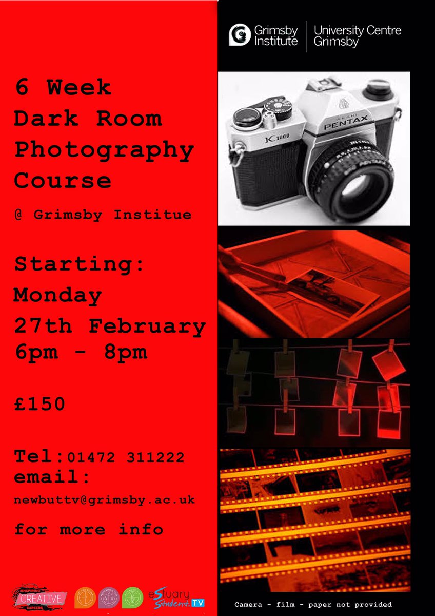 Darkroom photography course -27th Feb. Places left ENROLE NOW <a href="/GI_ESTV/">ESTV Media & Photo</a> <a href="/gifhe/">Grimsby Institute</a> <a href="/gicreativearts/">Great Island Creative Arts</a> #darkroom #photography #grimsby #eveningclass
