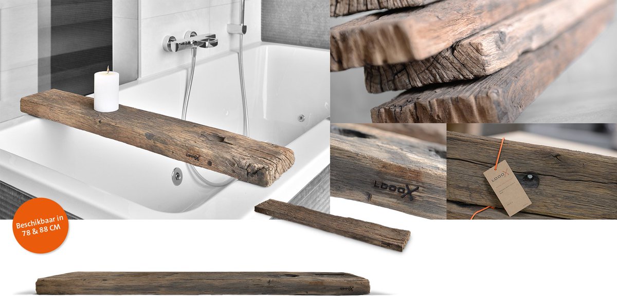 Op zoek naar de finishing touch in jouw badkamer? Onze LoooX badplank Raw, puur genieten en ontspannen! #eikenhout #vakmanschap #LoooX