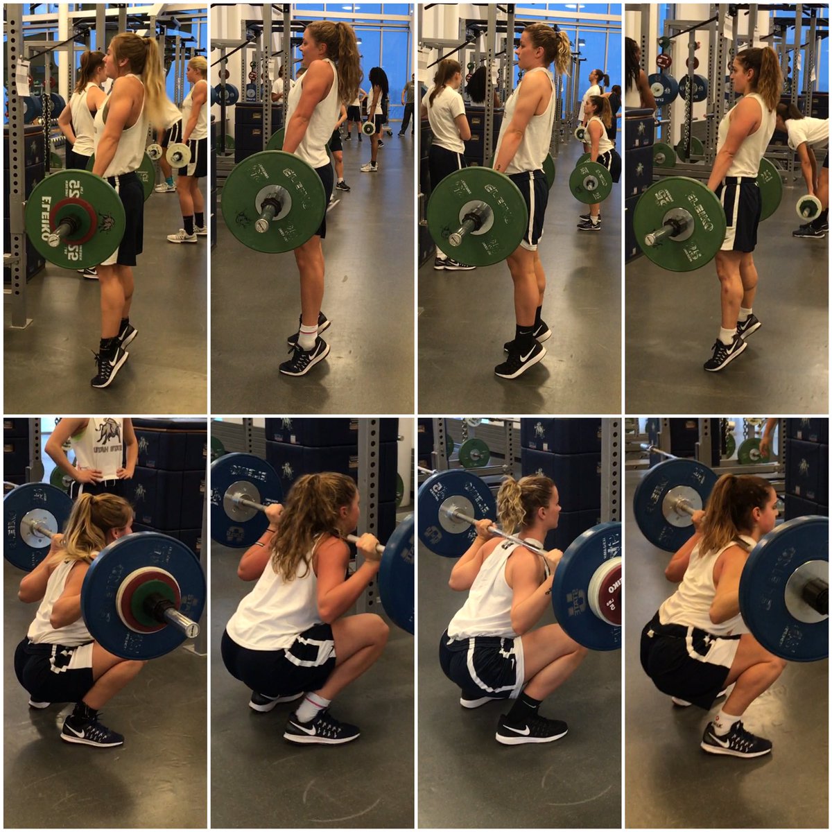 CoachAlanBishop's tweet image. Women&apos;s Basketball putting in work! #CleanPull #Squat #Swoldiers