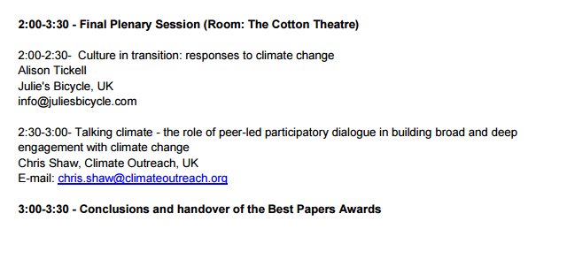 iusdrp's tweet photo. Conclusions and the Best Paper Awards from WSCCC-U-2017 take place at 15.00 in The Cotton Theatre #CCCMAN17 #sustainability https://t.co/IA8iqX3ESl
