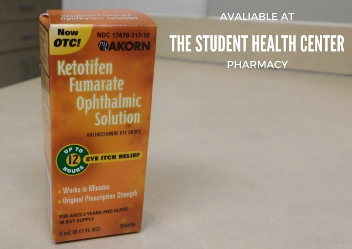 Soothe itchy allergy eyes with the generic version of Zaditor. Available at the #TXST Student Health Center pharmacy for only $7.80!