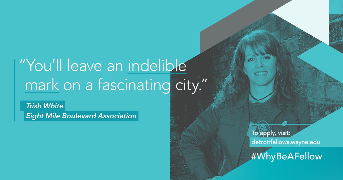 detroitfellows's tweet photo. Today is the day! Apply to be a #Fellow at our website!: https://t.co/X57ZnCjmoO #WhyBeAFellow https://t.co/yF4kQJLvIL