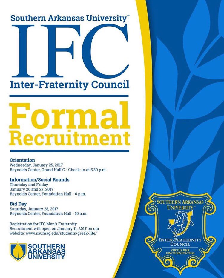 AlphaGammaRhoSA's tweet photo. IFC Rush week is here! See y'all Thursday night for Social Rounds! #RushAGR https://t.co/k080EI1jKZ