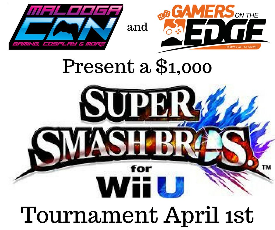 MaloogaCon's tweet photo. #FIFA17 not your thing? Maybe #Smash4 is more your speed! $1,000 in #money up for grabs. Register at https://t.co/jc3tc7WQ77 today! :) https://t.co/oW0OAzv6f6
