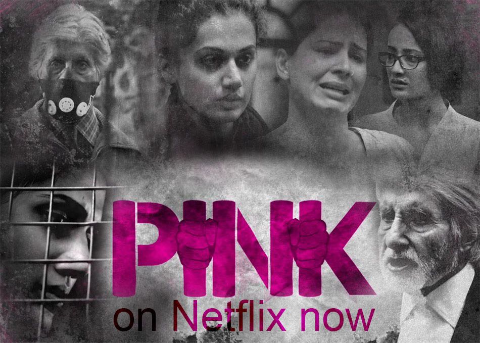SrBachchan's tweet photo. T 2512 -"Proud moment for all of us. PINK now available on @TheFilmPink #Pink #PinkOnNetflix"🤣🤣👏🌺🌻🌸🌷 https://t.co/LDb5aS47kQ