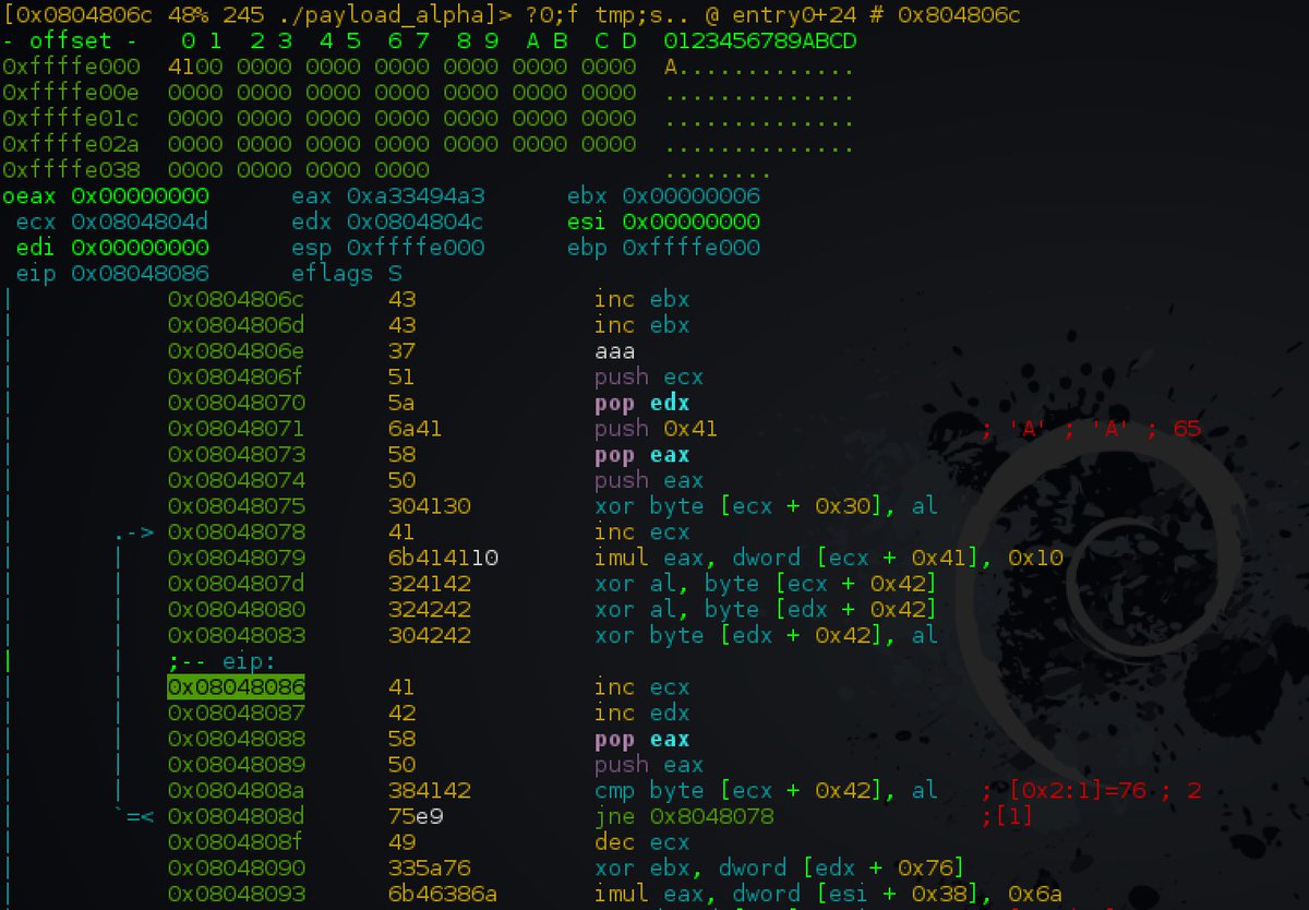 binitamshah's tweet image. Radare2 - Using Emulation To Unpack Metasploit Encoders : xpnsec.tumblr.com/post/156211722…