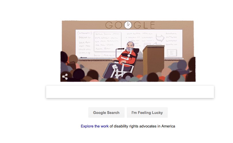 Check out #Google today and learn about #disabilityrights and the people that started the movement. It's #EdRobertsDay!

#disabilitypride