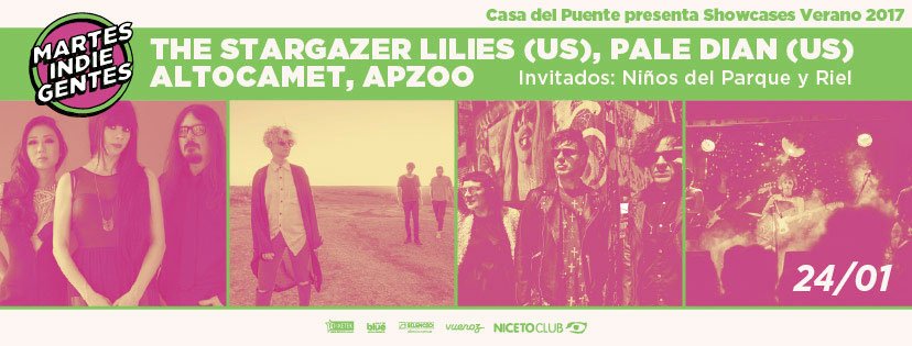 #Agenda 24/1 <a href="/casadelpuente/">Casa del Puente Discos</a> en <a href="/NicetoClub/">Niceto Club</a> Llegan STARGAZER LILLIES y <a href="/BlackstoneRngrs/">Pale Dīan</a>, + <a href="/altocamet/">Altocamet</a>, <a href="/apzoo/">APZOO</a> y más.
facebook.com/events/1904890…