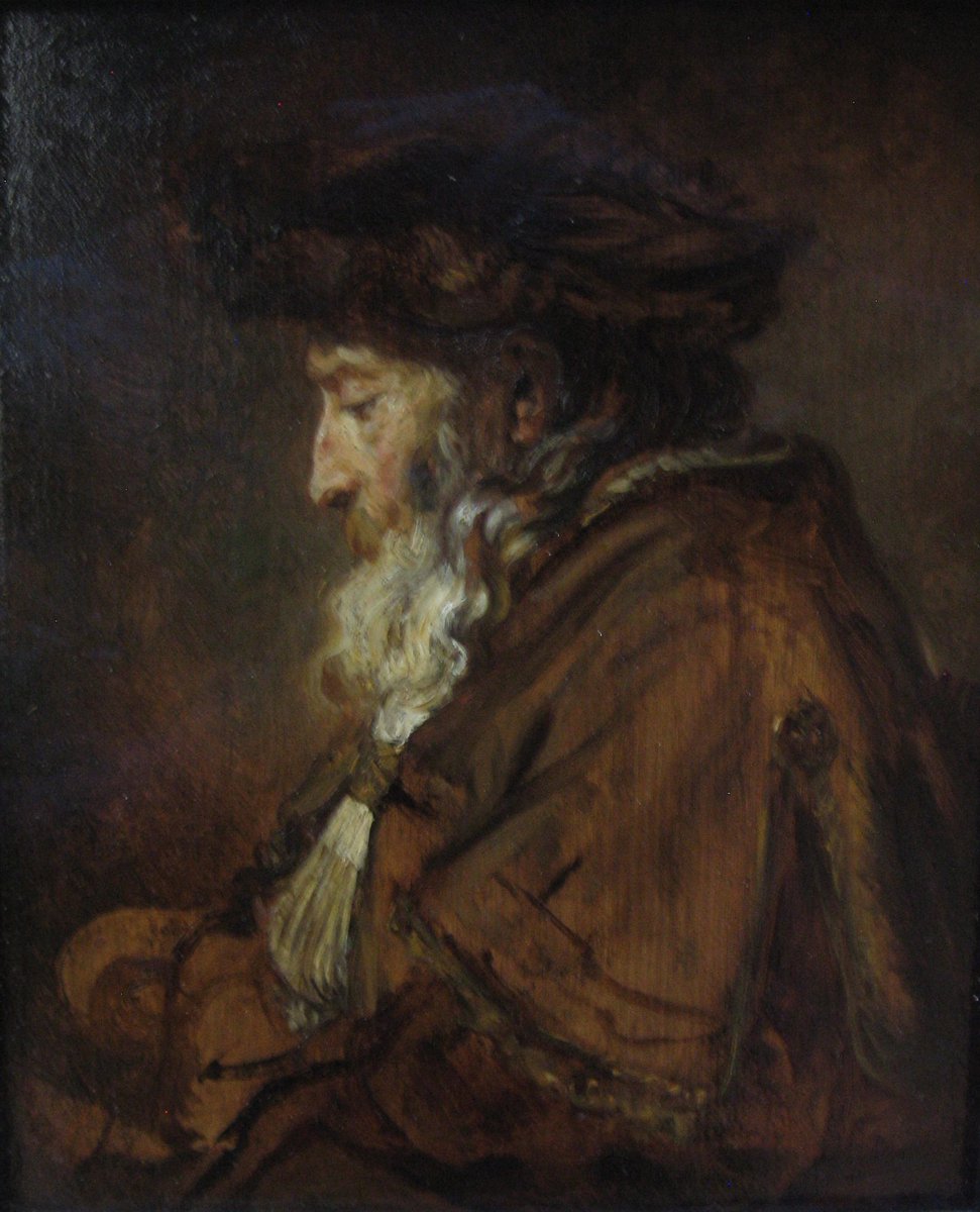 hanrahat's tweet photo. #artwork
#City - Los Angeles
#Museum - Getty
#Artist - Rembrandt
#Painting - Portrait of a Rabbi
#Date - 1640 https://t.co/XDgv3jRPJu