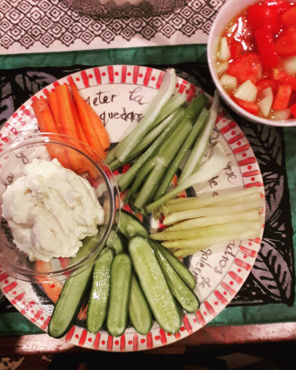 Comfort food on meatless monday crudite, aioli &amp; retro tomsto salad