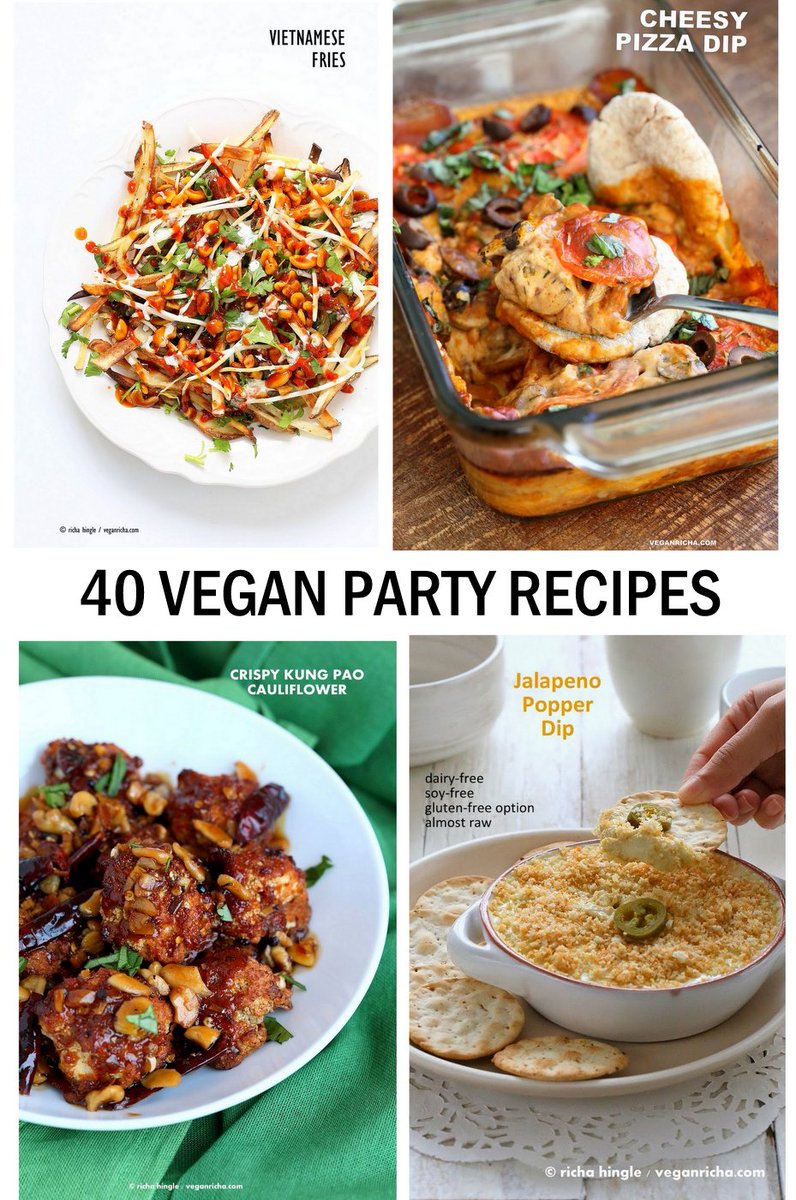 40 Vegan Party Food Recipes: veganricha.com/2017/01/40-veg… #vegan #healthyfood #healthylife #indieFORK #ChalkPointNYC