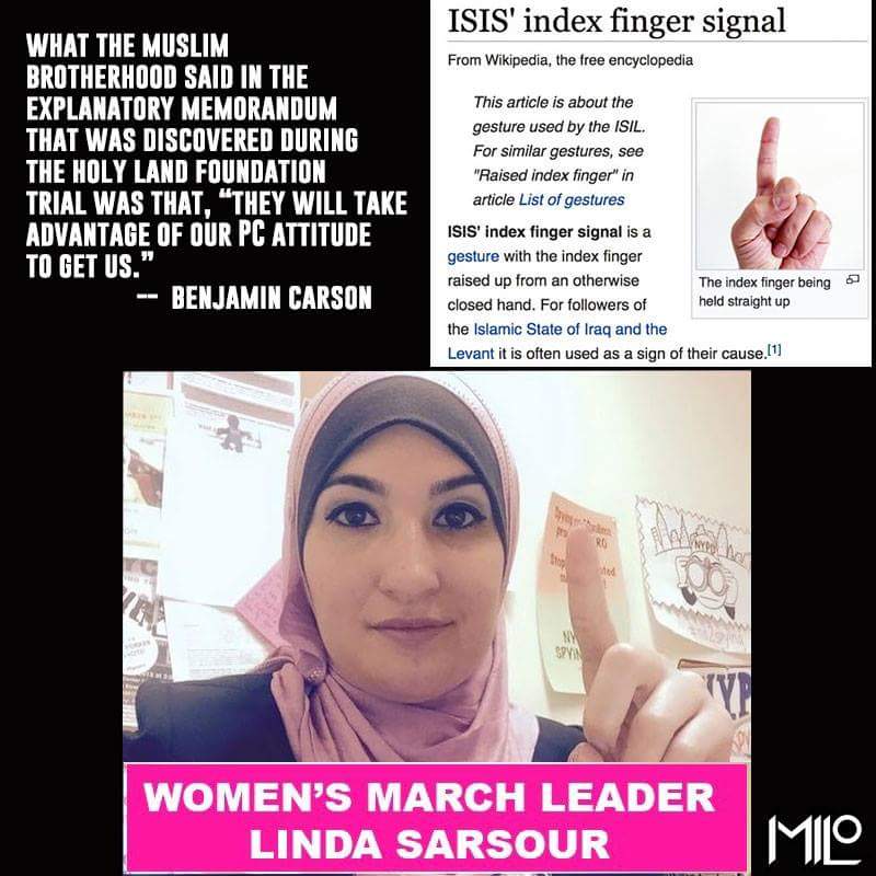 Nix_km's tweet photo. #ImarchwithLinda ISIS promoters &amp; domestic terrorists chanting Allahu Akbar with pointer finger to the sky. 📣
#FreeMILO #MAGA #AmericaFirst https://t.co/mVrV99dyhY