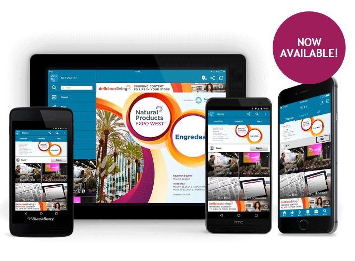 NatProdExpo's tweet photo. 2017 #ExpoWest official #mobileapp now available to download! https://t.co/NUFgYF5Kln  sponsored by @luvoinc https://t.co/UJcMt9LFRX