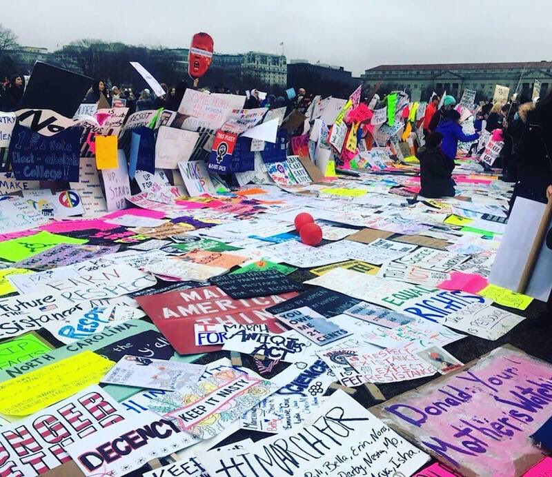 calibucsfan's tweet photo. I keep seeing articles about this womans march n how great it was. Heres a picture of the mess their nasty asses left for others to clean https://t.co/VVKLngOb93