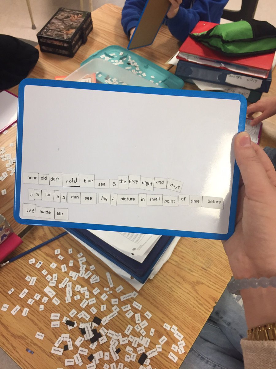 _msstevenson's tweet photo. We've been playing with poetry at @bandedpeakrvs these last few weeks - magnetic poetry has been a hit! #rvsed https://t.co/n0gb6Sj1GV