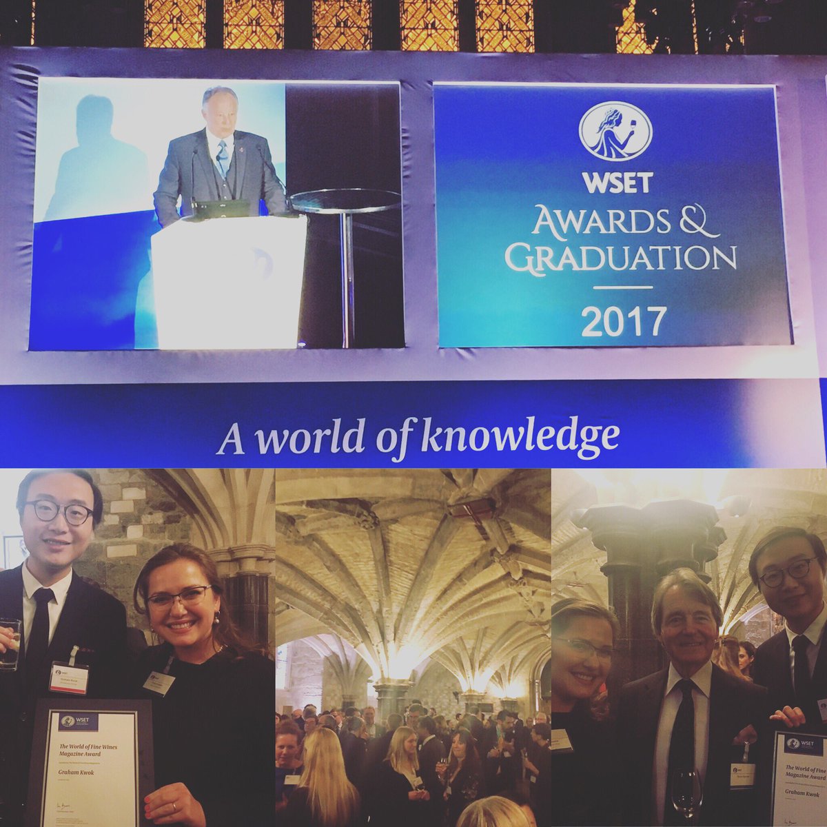 Lovely evening presenting the new <a href="/worldoffinewine/">World of Fine Wine</a> scholarship to Graham Kwok of <a href="/WatsonsWineHK/">Watson's Wine</a> at <a href="/WSETglobal/">WSETglobal</a> Awards this evening