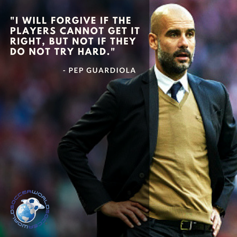 When you step out onto the pitch, always try your best! #Pep #Guardiola #PremierLeague #soccer #ManCity #PepGuardiola #SoccerWorld