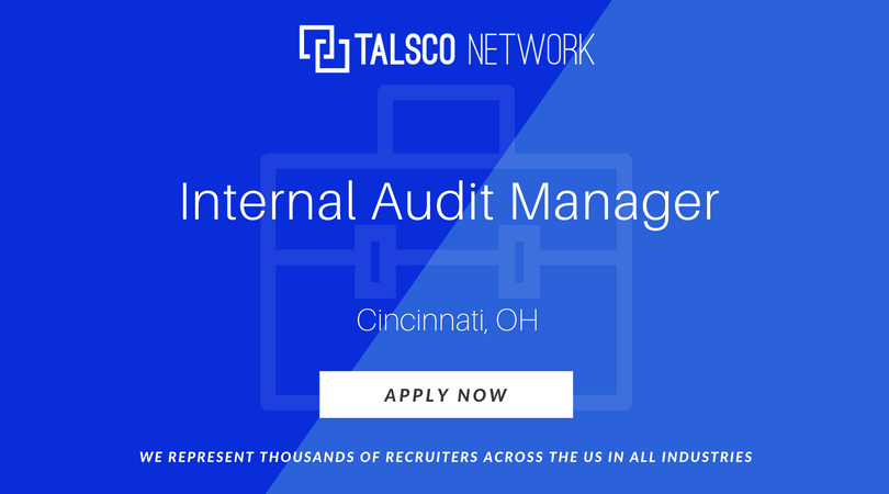 TalscoNetwork's tweet image. See the latest #InternalAuditManager #job in #Cincinnati #Ohio bit.ly/2k7YWsu