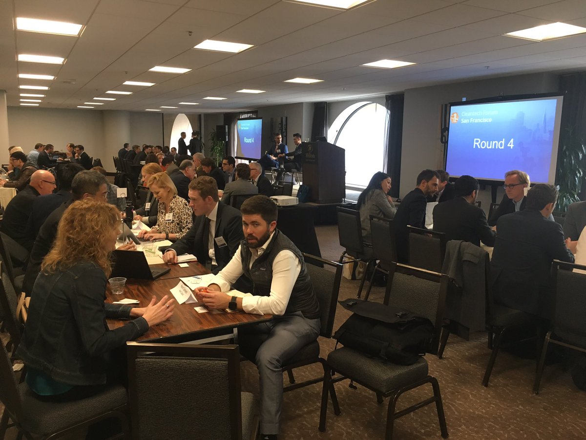 Full house at our speed networking (aka blind dating) event at Cleantech Forum San Francisco #cleantechSF