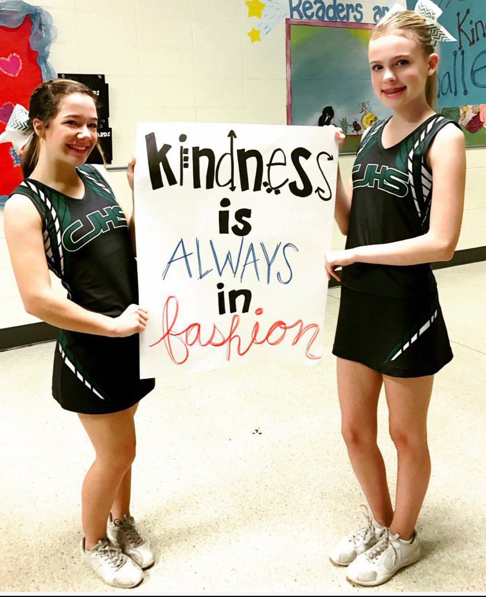CoppinvilleJR's tweet photo. CJHS Cheerleaders helping RBES kick off The Great Kindness Challenge! #CJHLearn #RBELearn #CJHCheer #thegreatkindnesschallenge https://t.co/6CZieENsxz