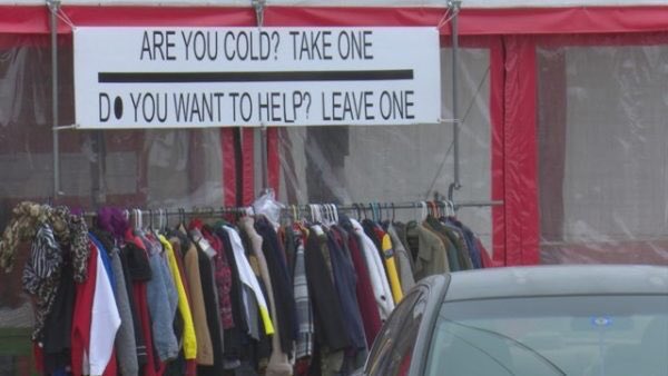 Owner puts up this sign after seeing homeless people around her store in Dallas,Texas. I love this