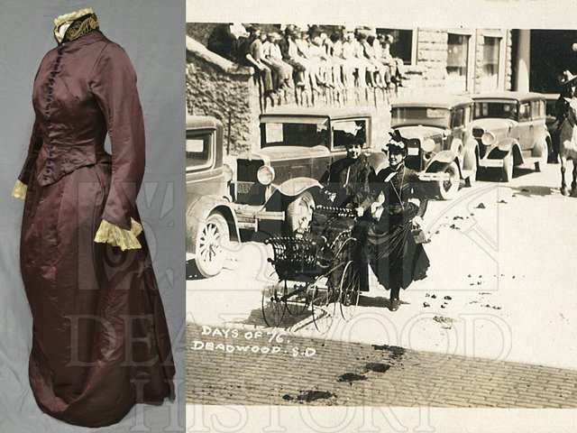 DeadwoodHistor1's tweet photo. Claudia McClintock Whitmer, daughter of John S. McClintock, wore this dress in the Days of ’76 Parade, c. 1920s-1930s. #Daysof76Museum https://t.co/BrmnZELbHz