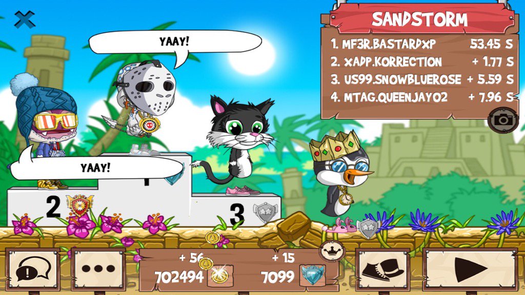 _just_bastard's tweet image. Get on my level, son! #funrun2 #Korrection #Snowbluerose #queenjay02