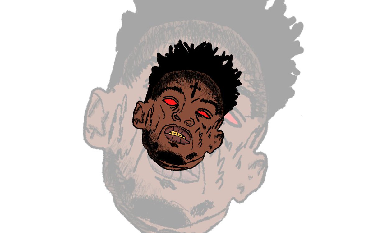 problemsdzn's tweet image. Paint for @21savage 
Hd project: behance.net/gallery/474306…