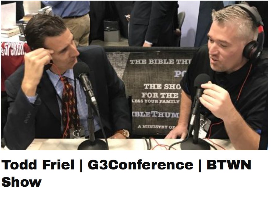 Biblethumpingwi's tweet photo. Here is a HILARIOUS interview with @ToddFriel @WretchedRadio from the #G32017 conference. https://t.co/vCVDXsHqgU https://t.co/Dre59S98ul
