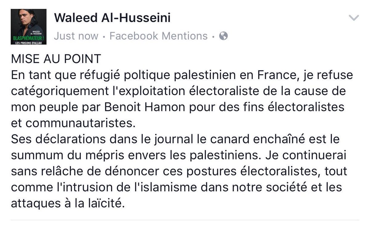 W_Alhusseini's tweet photo. #Hamon2017 #Hamon #islamisme #laïcité https://t.co/mxVD82FNRO