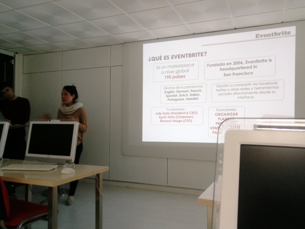Ladyespiral's tweet photo. #Eventbrite red social para crear y organizar eventos. #clase25   @nagema25 @borjbr @AlvaroPCG1 @aulaCM https://t.co/P9uvF2SmB4