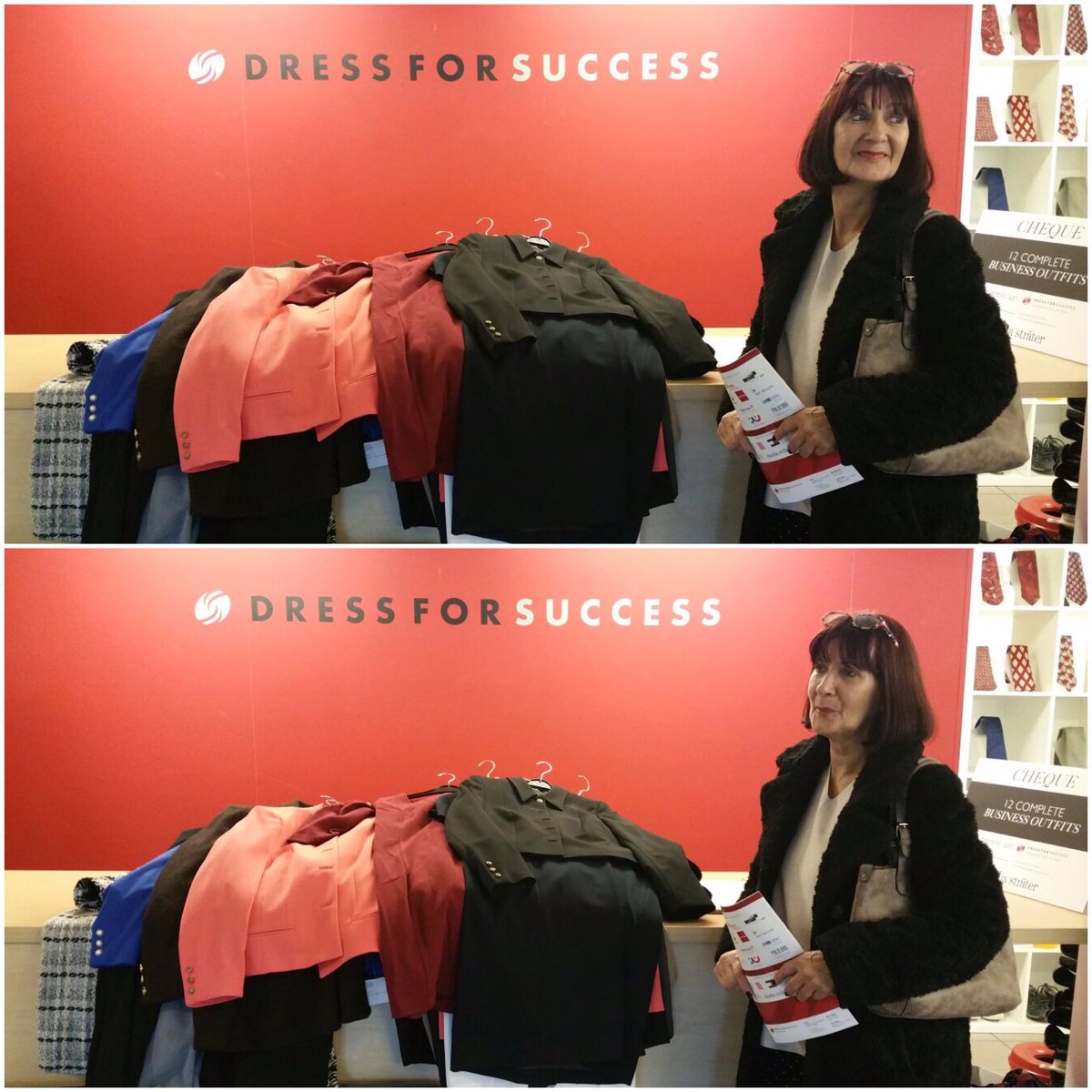 DFSAdam's tweet photo. Vandaag een prachtige donatie ontvangen van Milly.  Zij had een online shop en maakte kleding op maat voor de zakenvrouw. https://t.co/i4Qn3iqHQ9