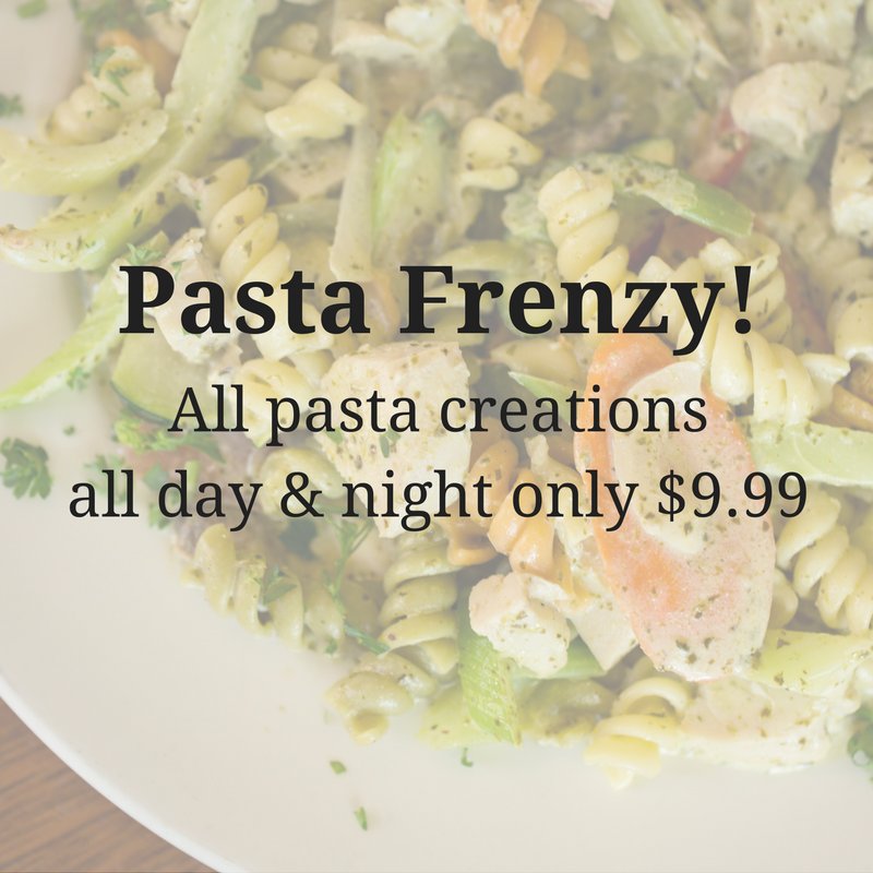 Join us today and tomorrow for #PastaFrenzy! All of our delicious pastas are only $9.99 all day and night! 

#yeg #yegfood #exploreedmonton