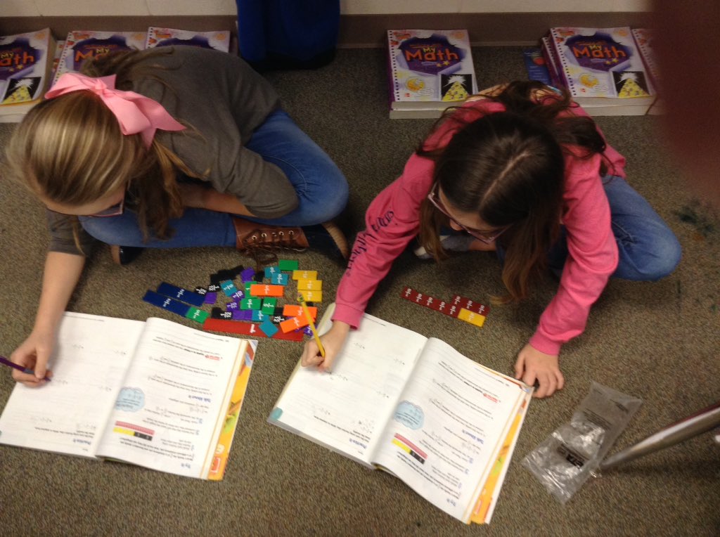 brandymlsims's tweet image. Adding fractions with unlike denominators using fraction tiles to model