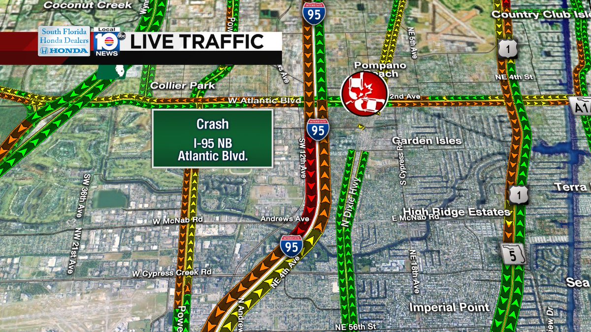 CRASH: I-95 NB & Atlantic Blvd. No reports of roadblocks. #TRAFFIC https://t.co/P47QOa2TVy
