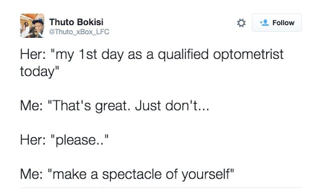 Sight2See2's tweet photo. #optometryhumor Happy Monday everyone! <3 https://t.co/aJEHEQeI4b