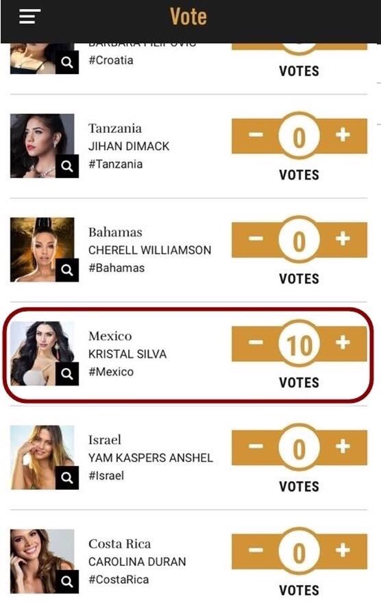 MissesMexico's tweet photo. Ya votaron en MU APP ??? #MissUniverse #Mexico #KristalMU2017 https://t.co/QjiHJycqXS